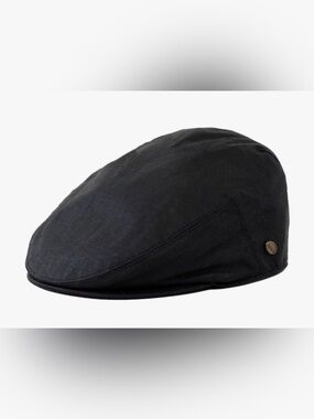 Epoch Hat Company Black Six-Panel Linen Ivy Newsboy/Cabbie Cap NWT, L/XL